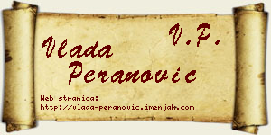 Vlada Peranović vizit kartica